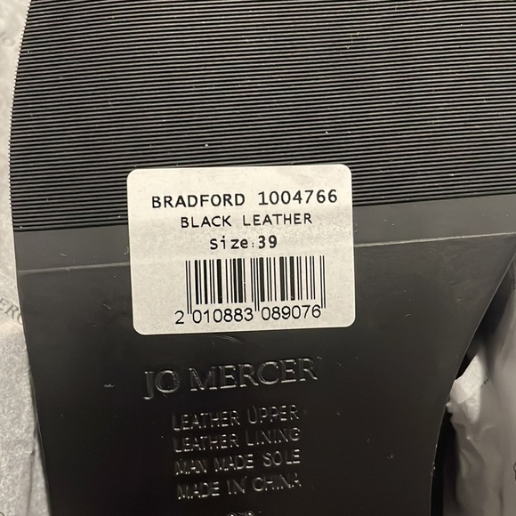 Black Leather Jo Mercer Bradford Shoes, Size 39, Never Worn - Picture 4 of 4